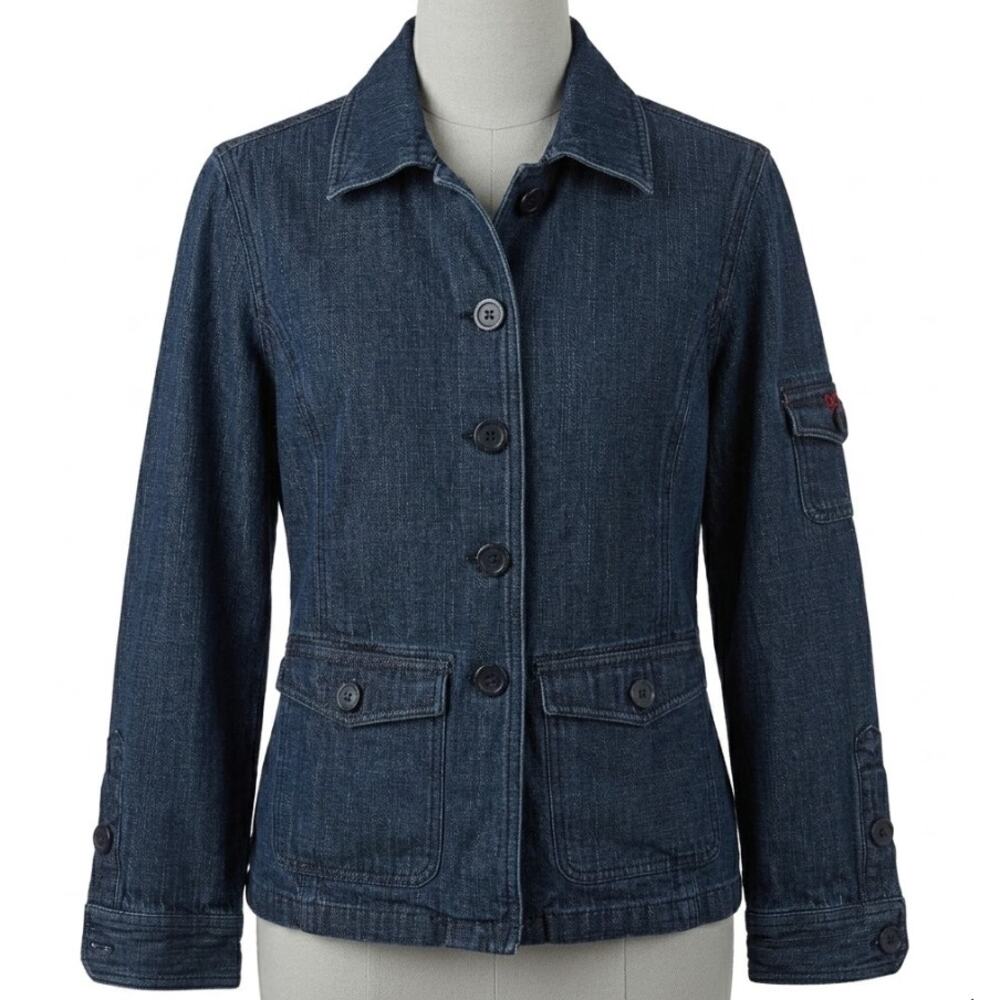 Joneswear Denim Jacket Size S Blue Utility 100% Cotton Utility Field Cabin Norm